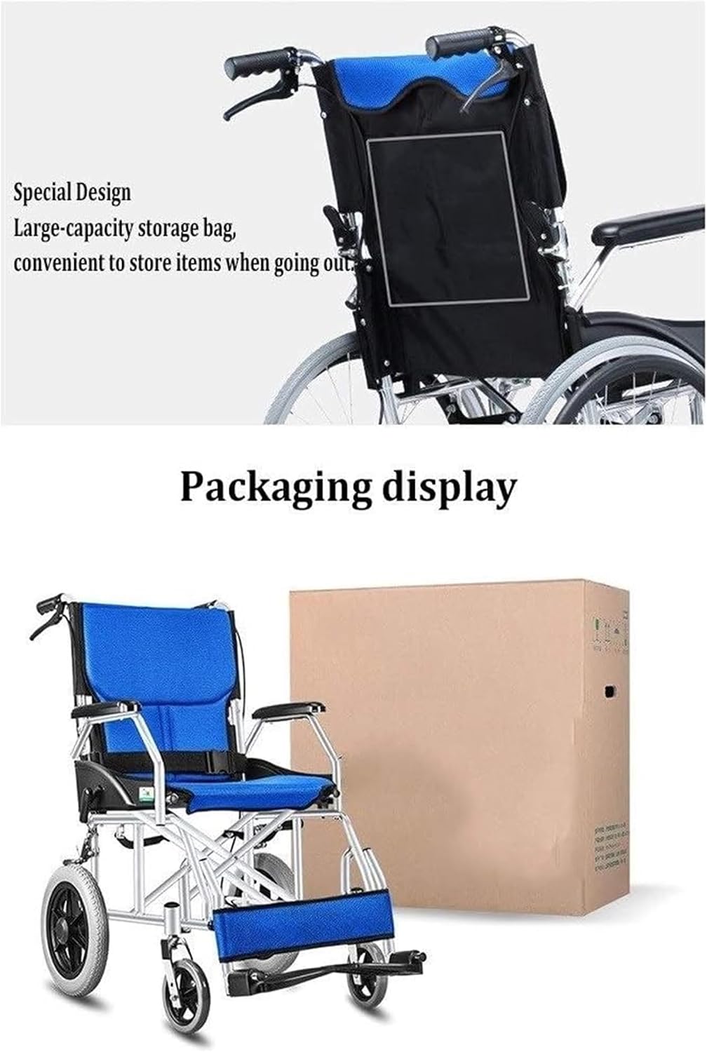 Wheelchairs Folding Wheelchair Aluminum Alloy Lightweight Travel Wheelchair Ultralight Elderly Trolley Elderly Scooter Home Disabledg Adult,