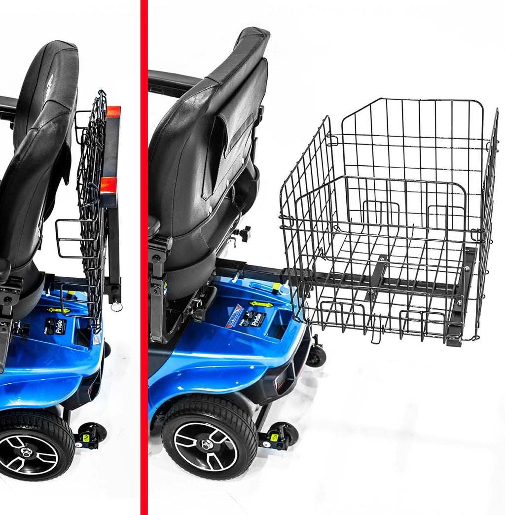Revo 2.0 4-Wheel Pride Mobility Electric Scooter S67 + Challenger Folding Rear Basket J950