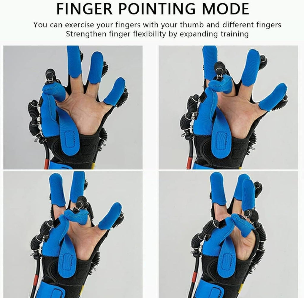 Disability Aids Rehabilitation Equipment Finger Straightening Brace Guard with Single Finger Training and Mirror Mode,Right-M