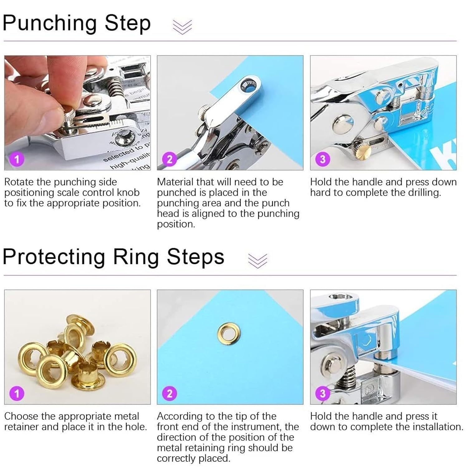 100/400 Sets 5mm Multi-Color Metal Eyelets Grommets Kit with Installation Tools, for Shoes Belts Bags Crafts for Fabric, Leather, Belt, Shoes, Clothes(5mm-400pcs 11colors)