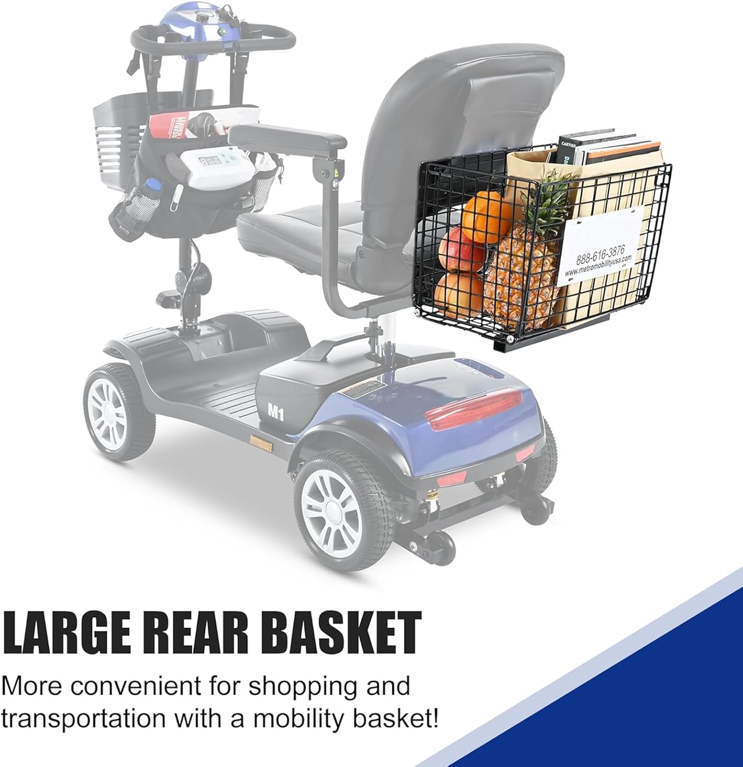 Mobility Scooters for Seniors 400 Lb Weight Capacity,Portable Folding Mobility Scooter, Travel Mobility Scooter,Heavy Duty Electric Powered Scooter W/Foldable Removable Disability Scooter,Blue