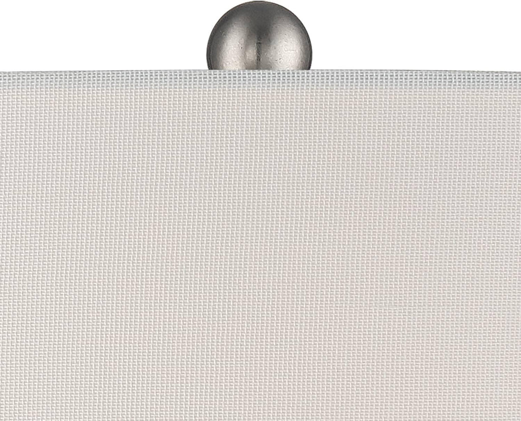 360 Lighting Patrick Modern Coastal Modern Table Lamp 26 1/4' High with USB Dimmer Whitewash Gray Ceramic White Drum Shade for Bedroom Living Room House Desk Bedside Nightstand Office Family