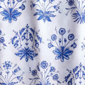 Saffron Marigold Round Hand Block Printed Tablecloth - Blue English Gardens Luxurious 100% Cotton, Washable, for Home Decor, Kitchen, Coffee Or Dining Table 70 Inch