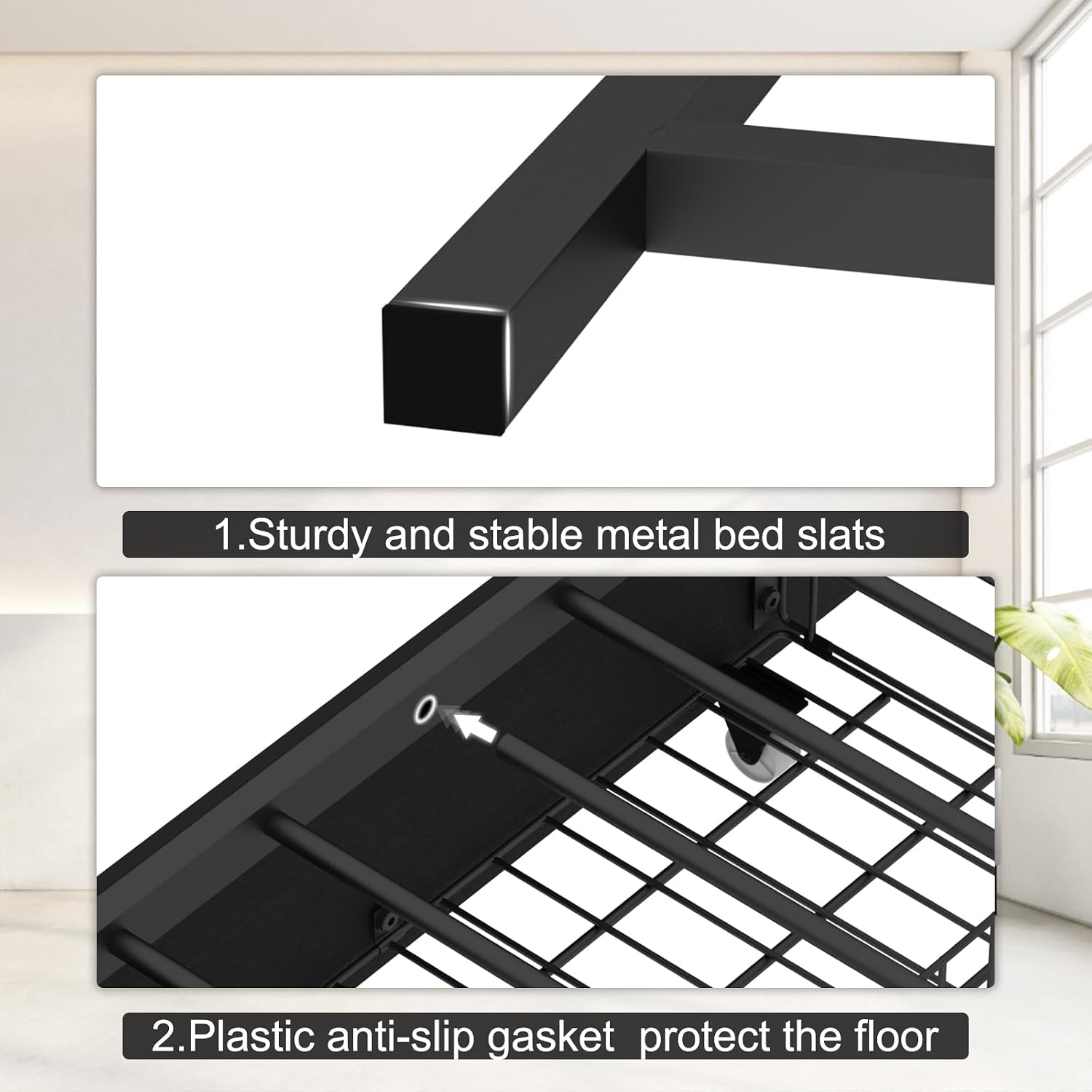 Ball & Cast Full Size Daybed with Bookcase Storage and Charging Station,Corner Bed Frame W/Storage Drawers,Full Metal Daybed W/LED Lights,Bedroom Furniture for Apartment,Guest Room,Living Room,Black