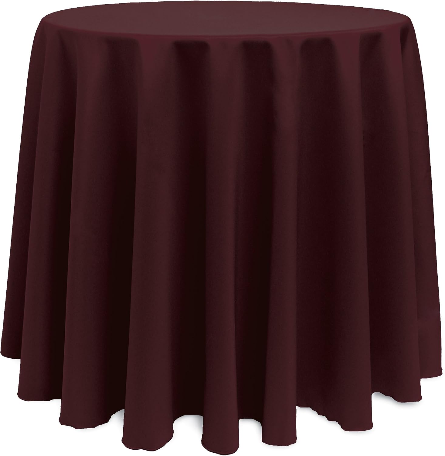 Ultimate Textile 90in Round Tablecloth - Polyester Table Cover with Seamless Design, Machine Washable, Stain & Wrinkle Resistant for Weddings - Burgundy, 3 Pack