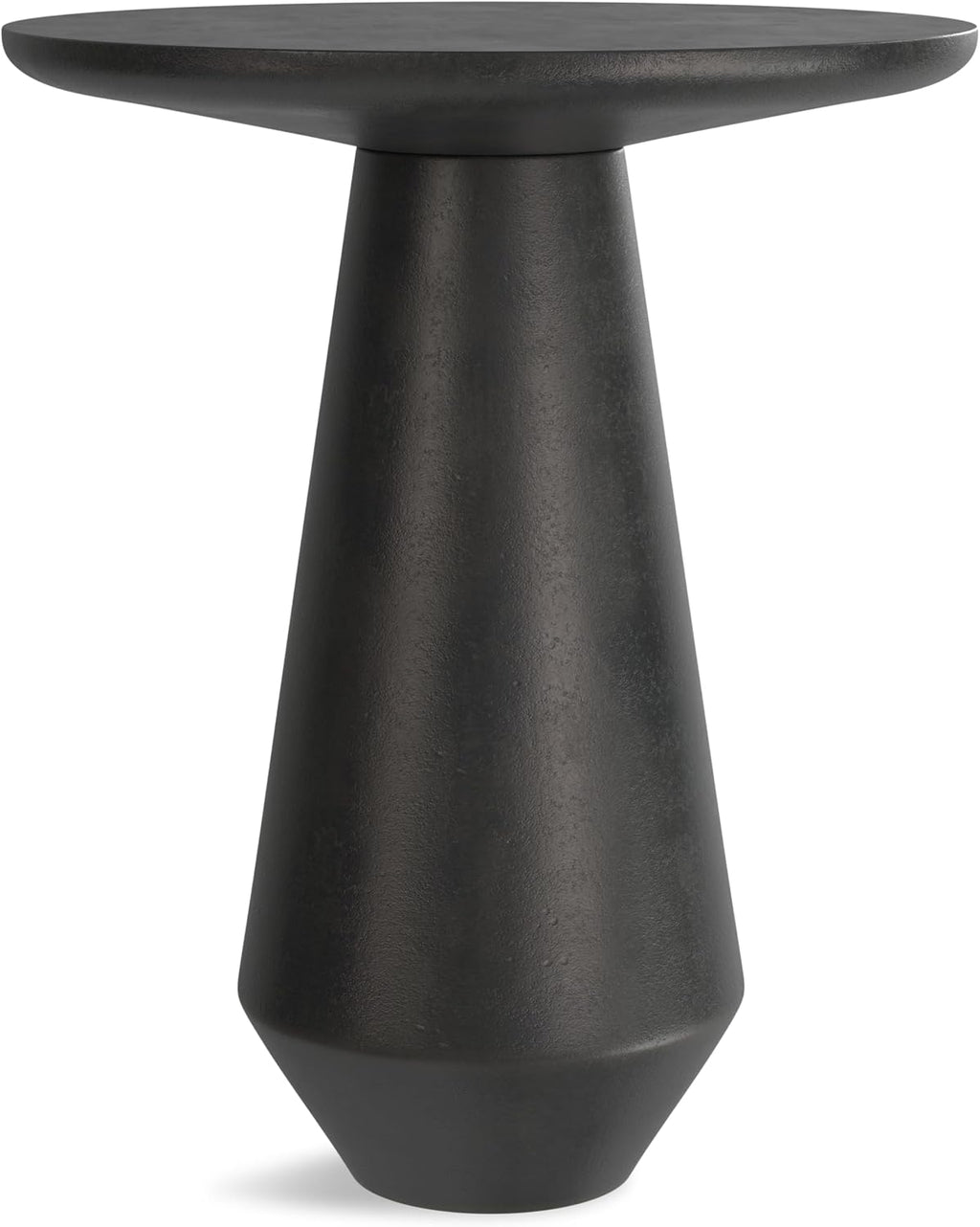 SIMPLIHOME Gloria Metal Side Table - 16 inch Wide Solid Metal Round Cast Aluminum Accent Table in Graphite, Contemporary End Table for Living Room with Powder-Coated Finish, Assembled