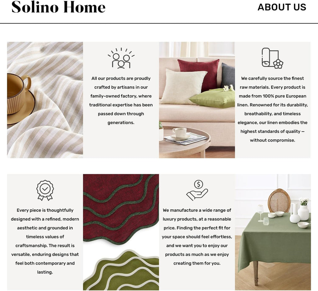 Solino Home Linen 60 Inch Round Tablecloth - 100% Pure Linen Dusty Blue Round Tablecloth - Machine Washable Table Cloth for Summer - Sonoma
