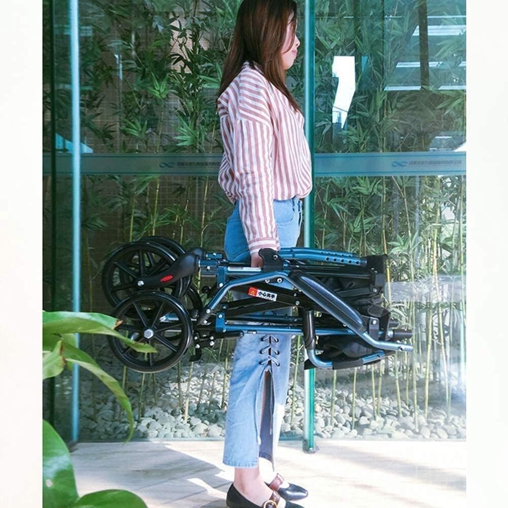 Ultra-Light Wheelchair, Ultra-Thin, Lightweight, Portable Folding Wheelchair, Elderly Wheelchair, Travel Trolley, Travel Scooter