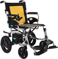 Folding Power Wheelchairs with 12AH Battery Wheelchairs Portable Propelled Wheelchair Open/Fold in 1 Second for Lower Limb Disability (Color : Yellow)