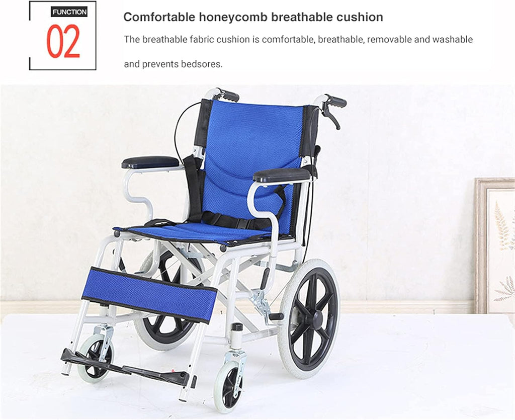 Wheelchairs Folding Wheelchairs,Folding Wheelchair Small and Convenient Travel Foldable 11Kg Small Wheel Explosion-Proof Tire Hand-Push Type Mobility Scooter for The Elderly with Disabiliti