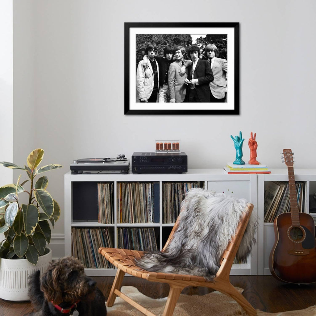 Art.com Wall Photo Rolling Stones, 1964 on Black Frame by Associated Newspapers, 40' x 32'
