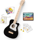 Loog Pro 6 Acoustic kids real guitar for Beginners Compact size Ages 9+ Learning app and Lessons included
