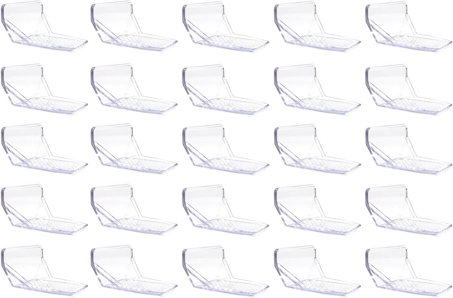 Clear Plastic Alpine 25 Piece Jumbo Snow Guards with Mechanical Fastening Mounting Hardware Kit - Includes (50) 2' #14 Self-tapping Screws with Neoprene Washers for Wood Purlins & (1) Tube Sealant