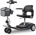 Mobility Scooters for Seniors & Adults 350 Lb Weight Foldable,All-Terrain 4-Wheel Powered Scooter,Lightweight Portable Folding Design,Disability Electric Wheelchair,w/Led Lights,15Miles,Black