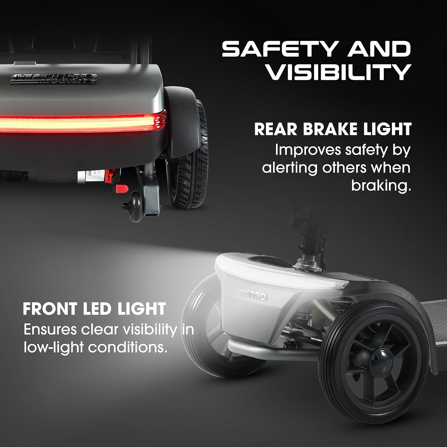 Only 48lb 4 Wheel Scooters Electric Folding Mobility Scooter for Adults Foldable Scooters Air Travel Airline Approved Mobility Scooter for Seniors Lightweight Handicap Collapsible