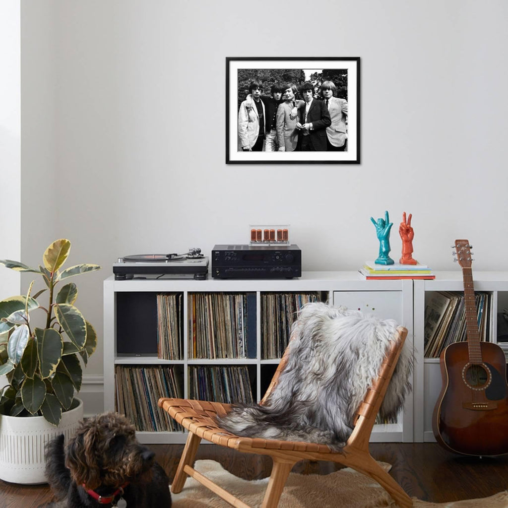 Art.com Wall Photo Rolling Stones, 1964 on Black Frame by Associated Newspapers, 29' x 23'
