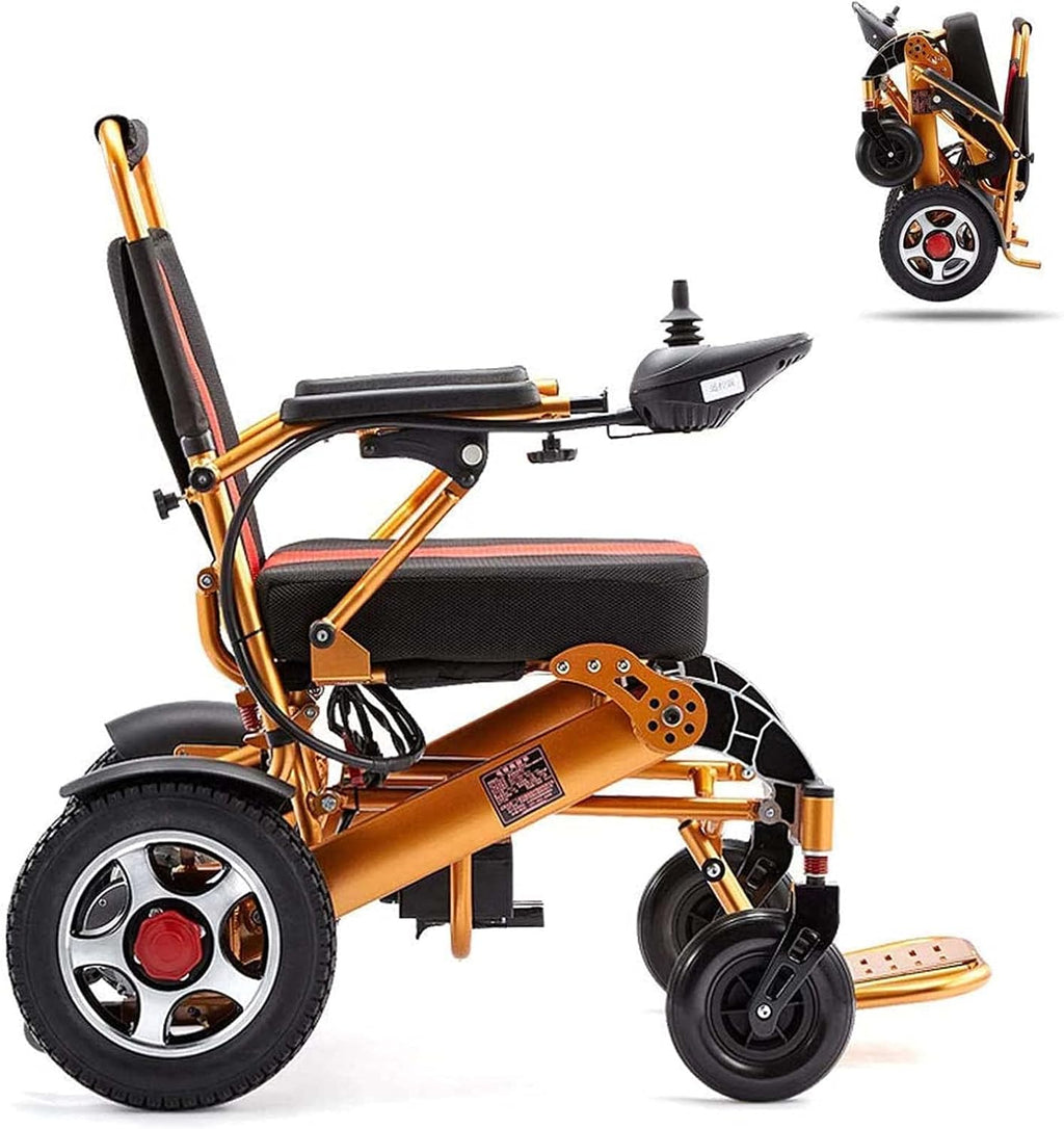 Folding Electric Wheelchairs, Lightweight Electric Wheelchair, All Terrain Scooter, Electric Chair, Double Motor, 12 A 15 Km, Suitable for All Ages with Parapleg Disabilities