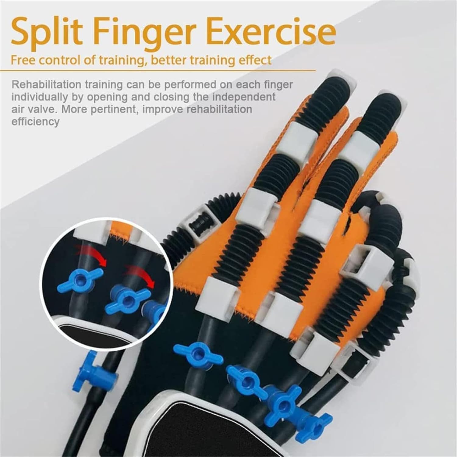Disability Aids Rehabilitation Equipment Hand Strengthener Finger Orthosis Functional Hand Splint for Long-Term Relief,Right-M