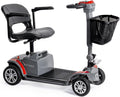 Reyhee Cruiser Powered Folding Mobility Scooters with Lengthened Legroom, 3.75MPH Max Speed & 15 Miles Range, 180W Electric Scooter for Adults Seniors with Height-Adjustable Seat (Red)