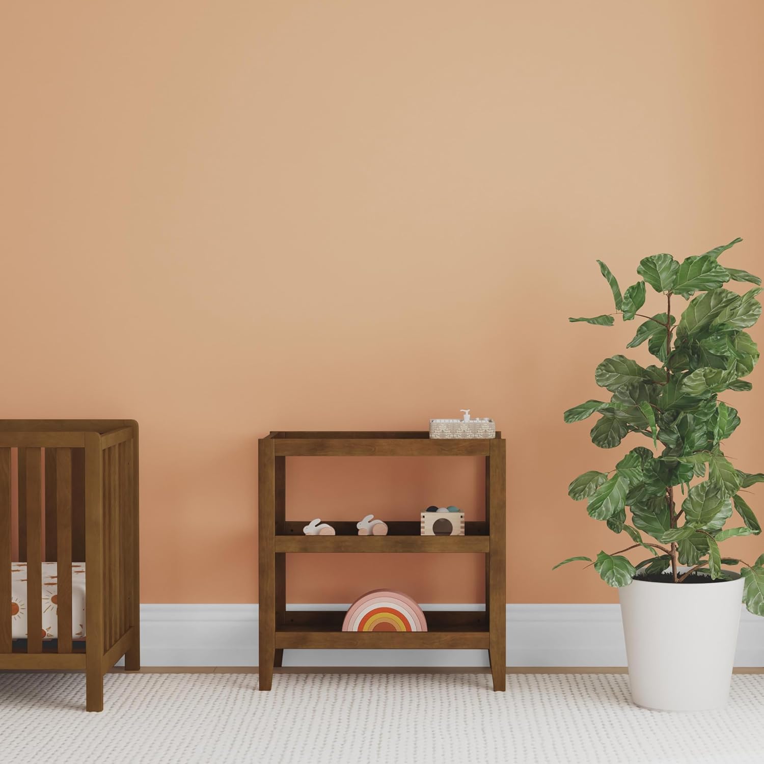 Carter's by Davinci Colby Changing Table in Walnut, GREENGUARD Gold Certified