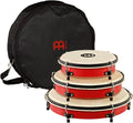 Meinl Percussion PL-SET Traditional Frame Drum Set with Bag: 8, 10, and 12-Inch, Red