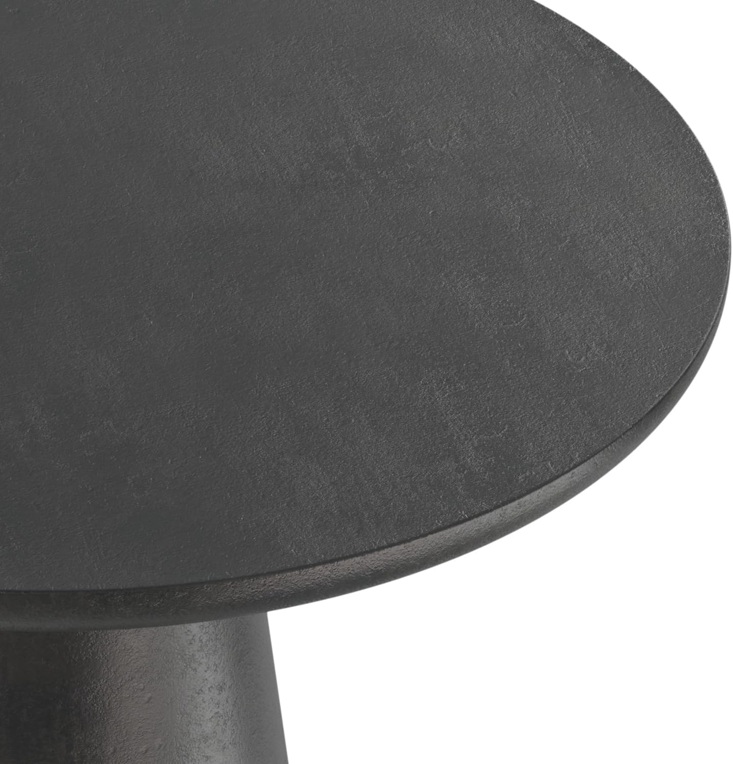 SIMPLIHOME Gloria Metal Side Table - 16 inch Wide Solid Metal Round Cast Aluminum Accent Table in Graphite, Contemporary End Table for Living Room with Powder-Coated Finish, Assembled