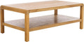 SAFAVIEH Home Collection Omara Natural Brown 1-Shelf Coffee Table