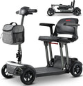 4 Wheel Mobility Scooters for Seniors Foldable Travel Scooter Airline Approved Folding Handicap Scooters for Adults Lightweight Collapsible Electric Mobility Scooter Adults 265 lbs