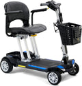 Golden Technologies Buzzaround CarryOn Manual Folding Travel Mobility Scooter - Folds to 12' - Airline Approved 12.5 ah Lithium Battery - 47.5 lbs. Without The Seat and Battery (Red/Blue)