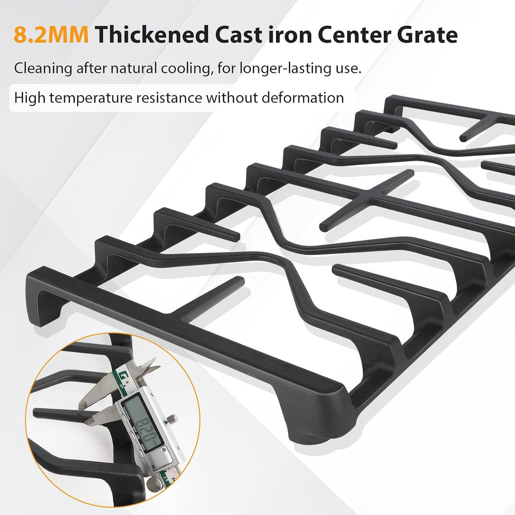 WB31X27151 Side Grates WB31X24738 Stovetop Griddle Replacement for GE General Electric Stove Parts,WB31X24736 Cooktop Grates WB31X24998 Cast Iron Griddle for Stove Top JGBS66REKSS JGB735SPSS Gas Stove