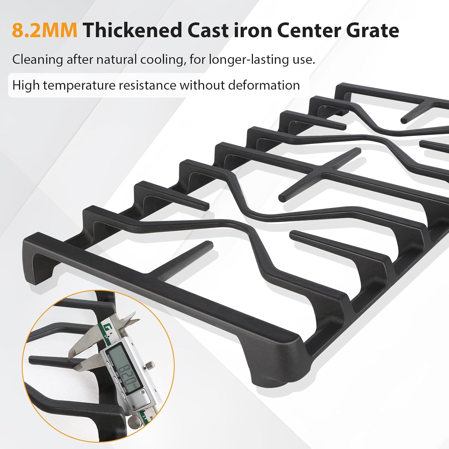 Upgraded WB31X27151 Side Grates WB31X27150 Center Grates Replacement for GE General Electric Stove Parts, WB31X24736 WB31X24737 Cast Iron Grate Cooktop Burner for JGBS66REKSS JGB735SPSS Stove Grate