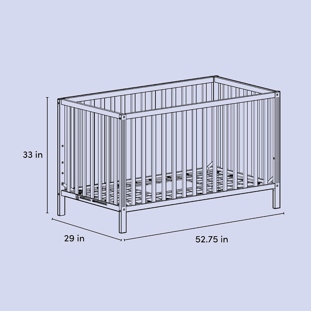 Storkcraft Morningside 5-in-1 Convertible Crib – GREENGUARD Gold Certified, Fits Standard Crib Mattress, Converts to Toddler Bed, Daybed and Full Bed, 4 Adjustable Mattress Heights (Frosted Oat)
