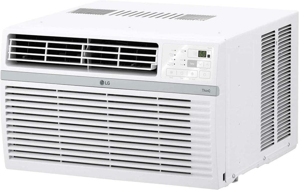 LG 12000 BTU Window Air Conditioner [2024 New]Remote Control WiFi Enabled Works w/LG ThinQ, Alexa, Hey Google,Ultra-Quiet, Washable Filter, Cools Large Rooms up to 550Sq.Ft AC Unit White LW1224RSMX