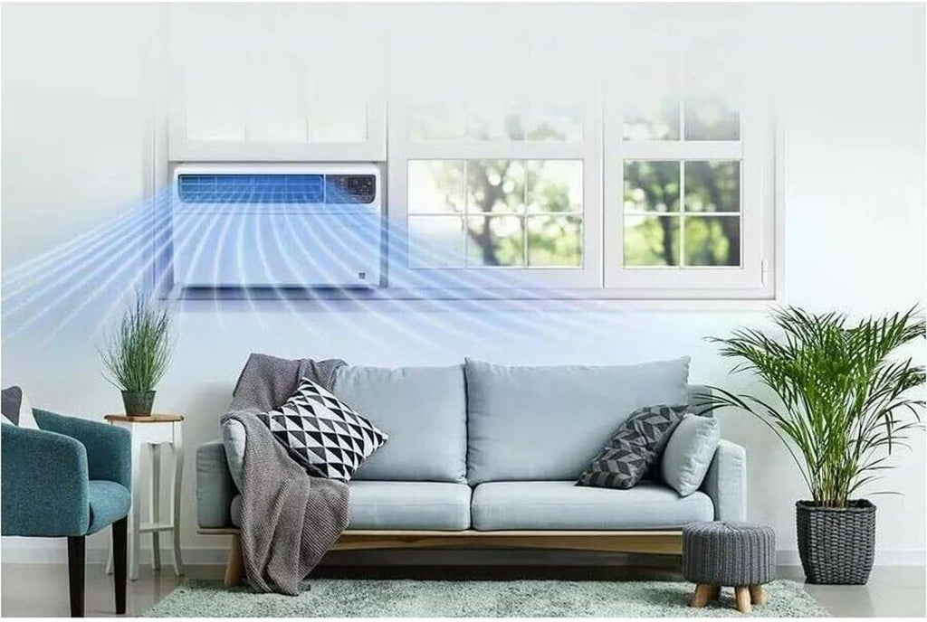 LG 6000 BTU Window Air Conditioner Energy Saving Dual Inverter, Remote Control, WiFi, LG ThinQ, Alexa, Hey Google Enabled Washable Filer Ultra-Quiet Cools Small Room up to 250 Sq.Ft White LW6023IVSM
