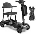 Lightweight Mobility Scooter for Seniors & Adults - 37.5 lb Aluminum Frame, Cruise & Airline Approved, Foldable Portable Motorized Scooter, No Assembly Needed, Removable Batteries, 265lb Load, Black