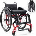 Light Wheelchair,Folding Wheelchair For Adults,Lightweight Foldable Wheelchair,Aluminum Alloy Wheelchair,Compact Wheelchair,Sports Folding Transport Wheelchair,All - Terrain Wheelchair(Size:36cm/14.2i