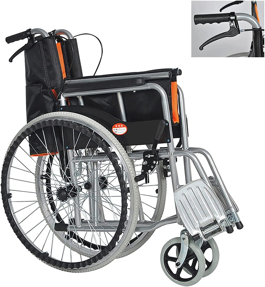 Wheelchairs Folding Folding Manual Wheelchair,Elderly Foldable Portable Small and Paralyzed Elderly People with Disabilities to Help Each Other with Manual Push Scooter,Blue