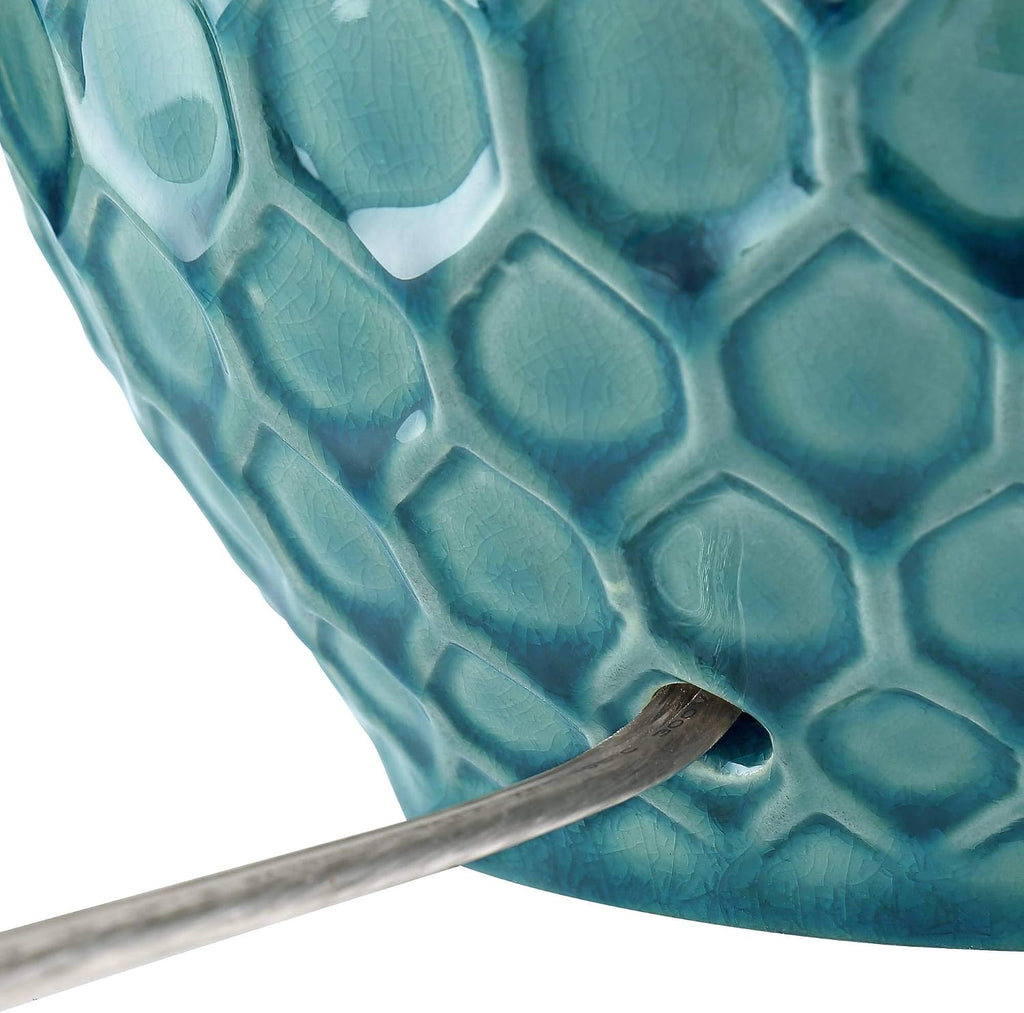 360 Lighting Kate Coastal Vase-Shaped Table Lamp 24.75' High Sea Foam Blue Green Ceramic Oatmeal Tapered Drum Shade for Cottage Core Living Room Bedroom Beach House Nightstand (Color May Vary)