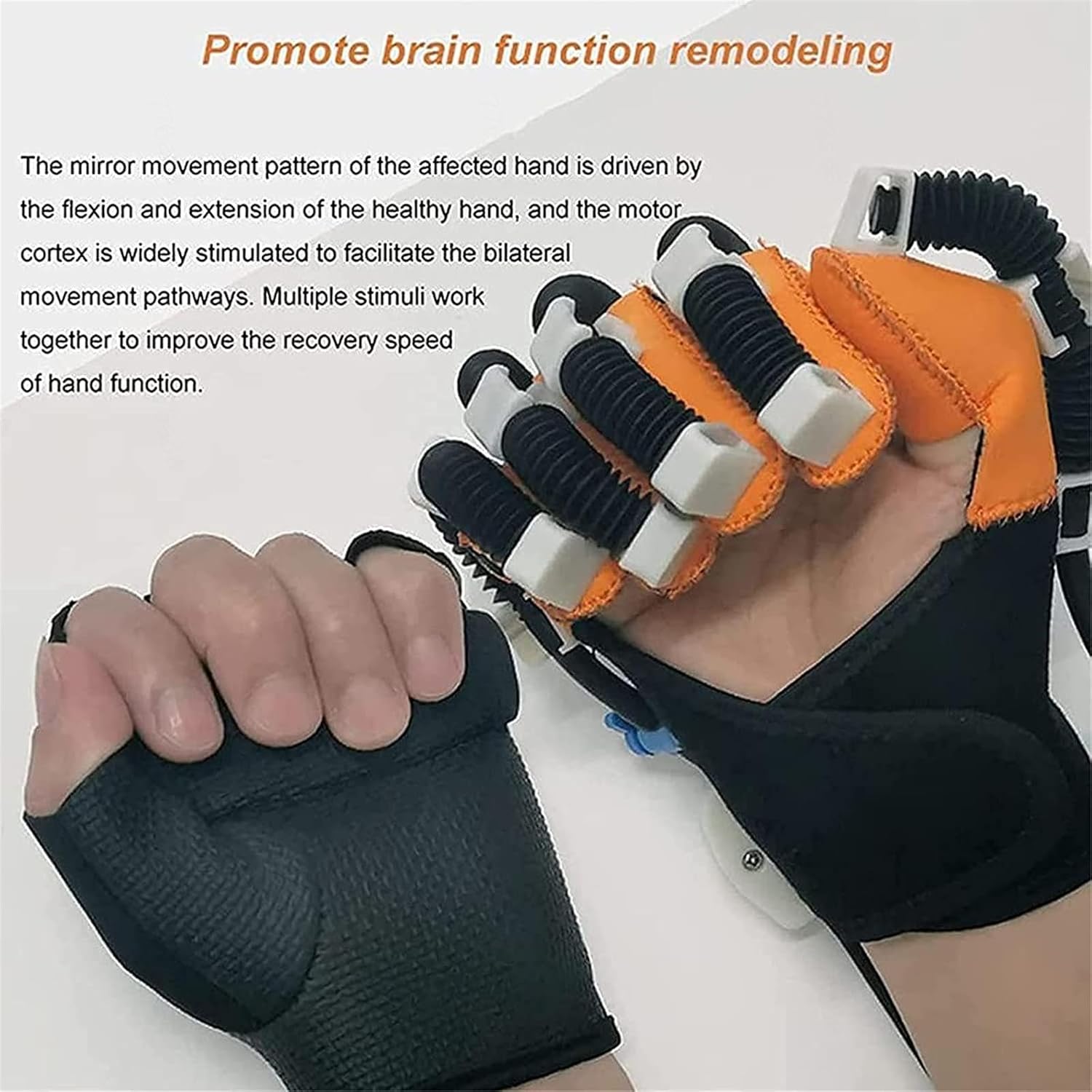 Disability Aids Rehabilitation Equipment Hand Strengthener Finger Orthosis Functional Hand Splint for Long-Term Relief,Right-M