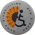 Hidden Disabilities pin - Some Disabilities Are Hidden - small, 1.25 inch - bulk pack of 120 pinback buttons