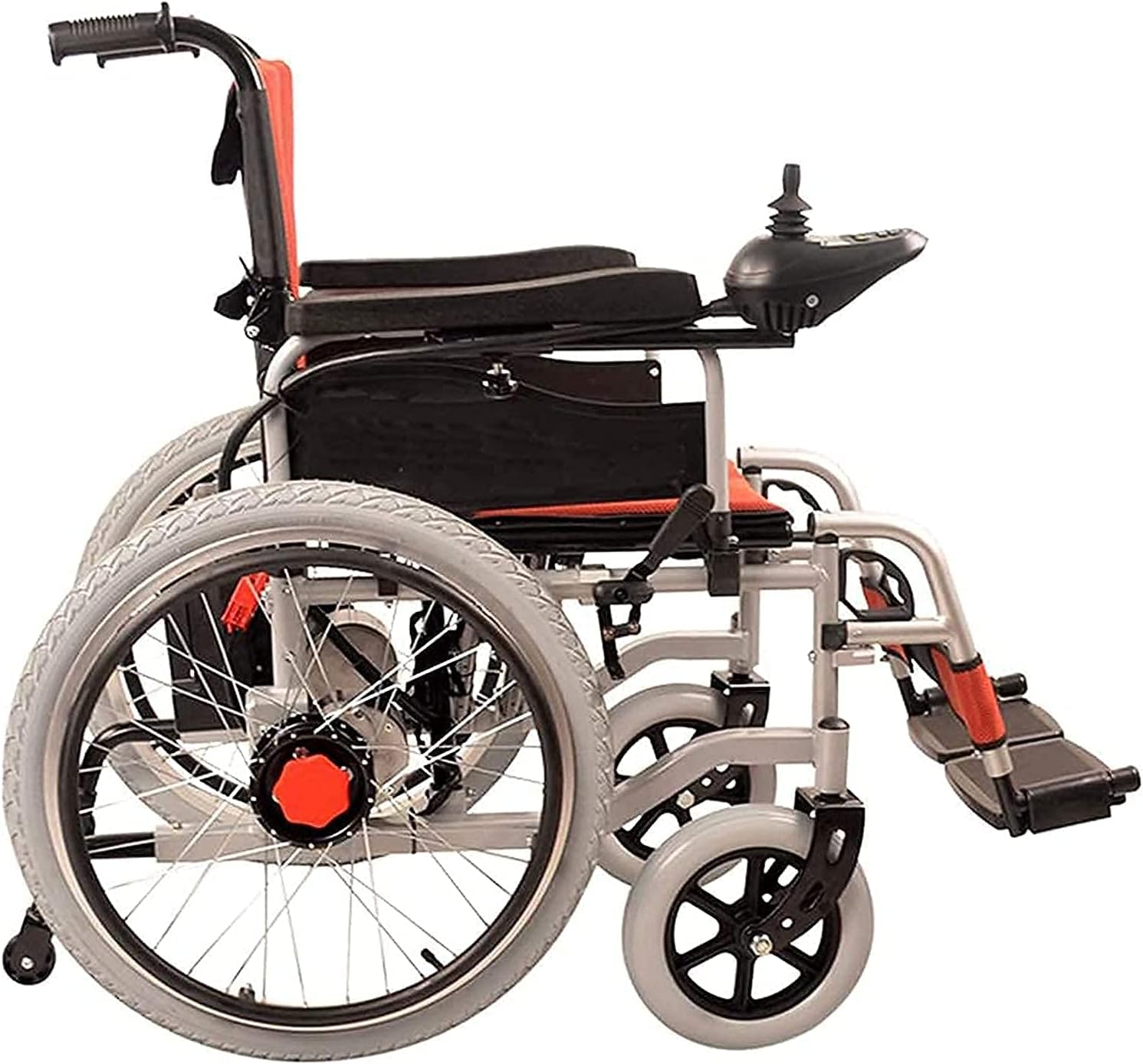 Electric Wheelchair and Flashlight Dual-Purpose Lightweight Folding Four-Wheel Smart Scooter Wheelchair for The Elderly with Disabilities