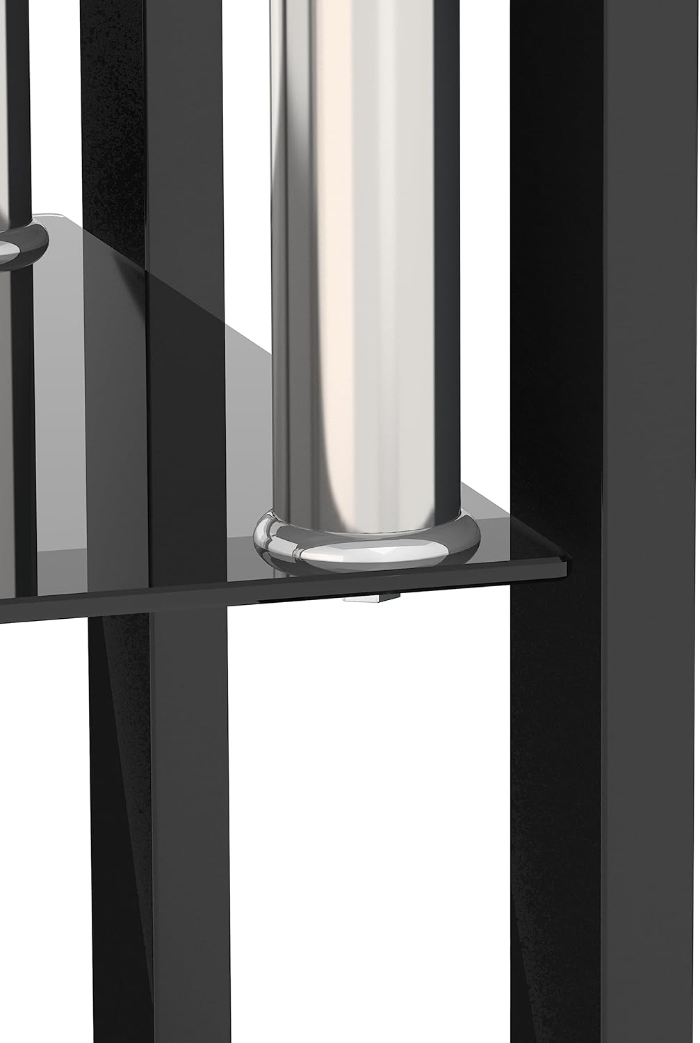 Living Room Tables Set,3 Piece Glass Coffee Table and End Tables Set with Tempered Glass Tabletop and Metal Frame for Living Room,Apartment, Small Space, Full Black