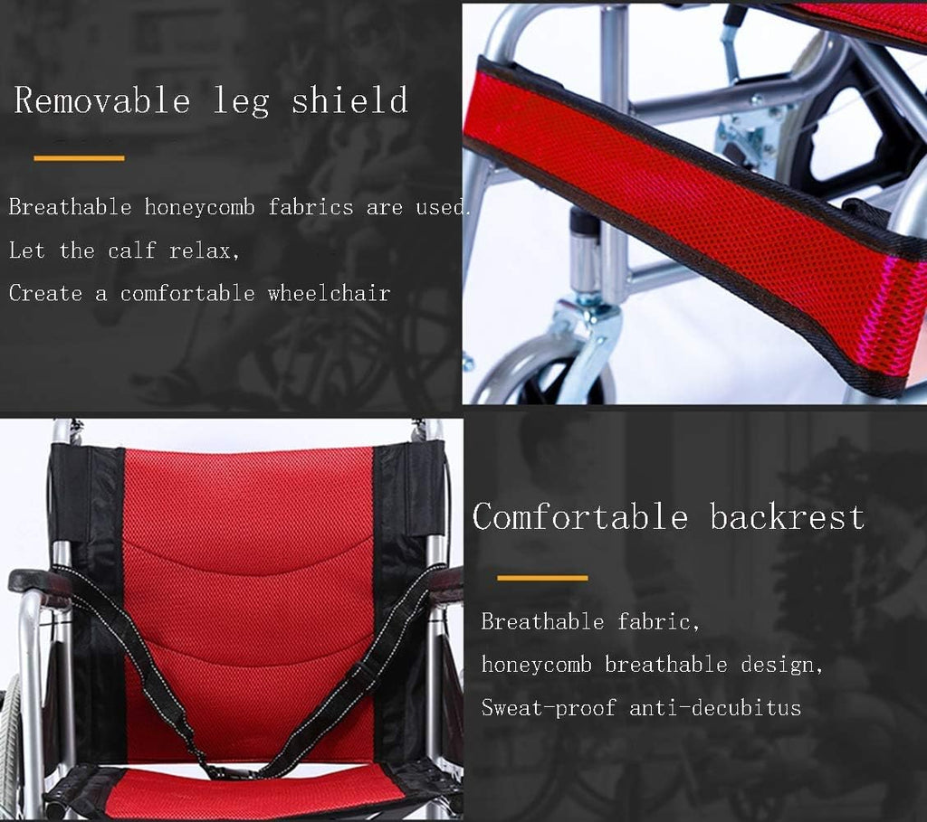 Folding Elderly Lightweight Manual Household Mobile Portable Wheelchair Free Inflatable Scooter