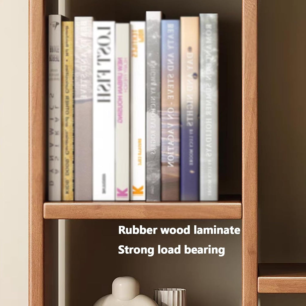 Corner Bookshelf with Solid Wood Legs Grey Corner Shelf Unit Multi-Functional Storage Stand for Living Room Home Office Bedroom Plant Display Space-Saving Design