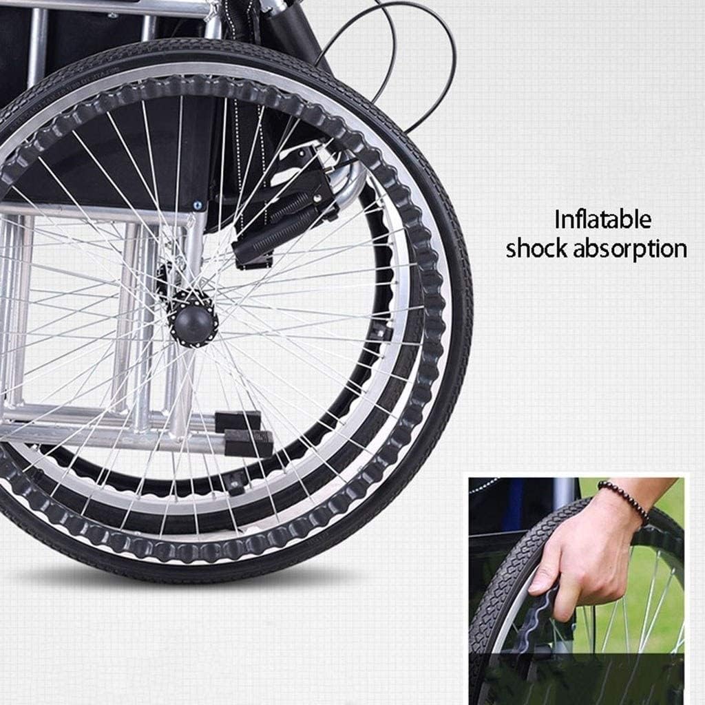 Self-Propelled Foldable Manual with Removable Backrest Double Brake Adjustable Foot Pedal Push Scooter for Disabled/Elderly