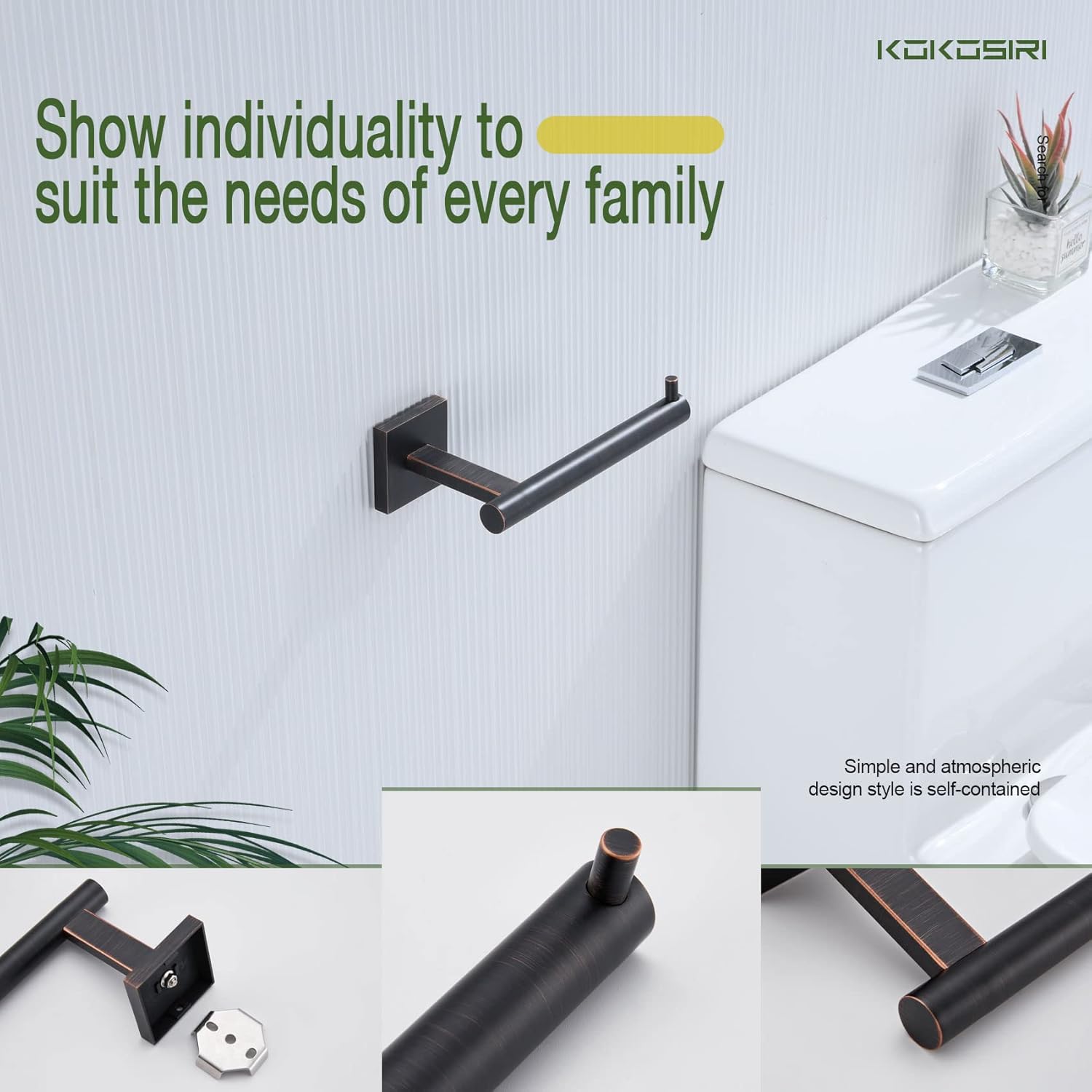 Toilet roll Holder 24 Inch Bathroom Towel Bars Toilet Paper Holder Roll Stainless Steel Wall Mount Oil Rubbed Bronze