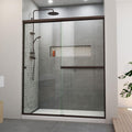 DreamLine Alliance Pro BGX 56-60 inch W x 70 3/8 inch H Semi-Frameless Bypass Shower Door in Oil Rubbed Bronze and Clear Glass