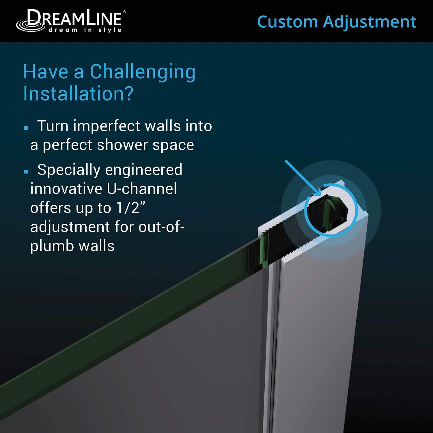 DreamLine Linea 34 inch W x 72 inch H Frameless Fixed Shower Screen in Oil Rubbed Bronze