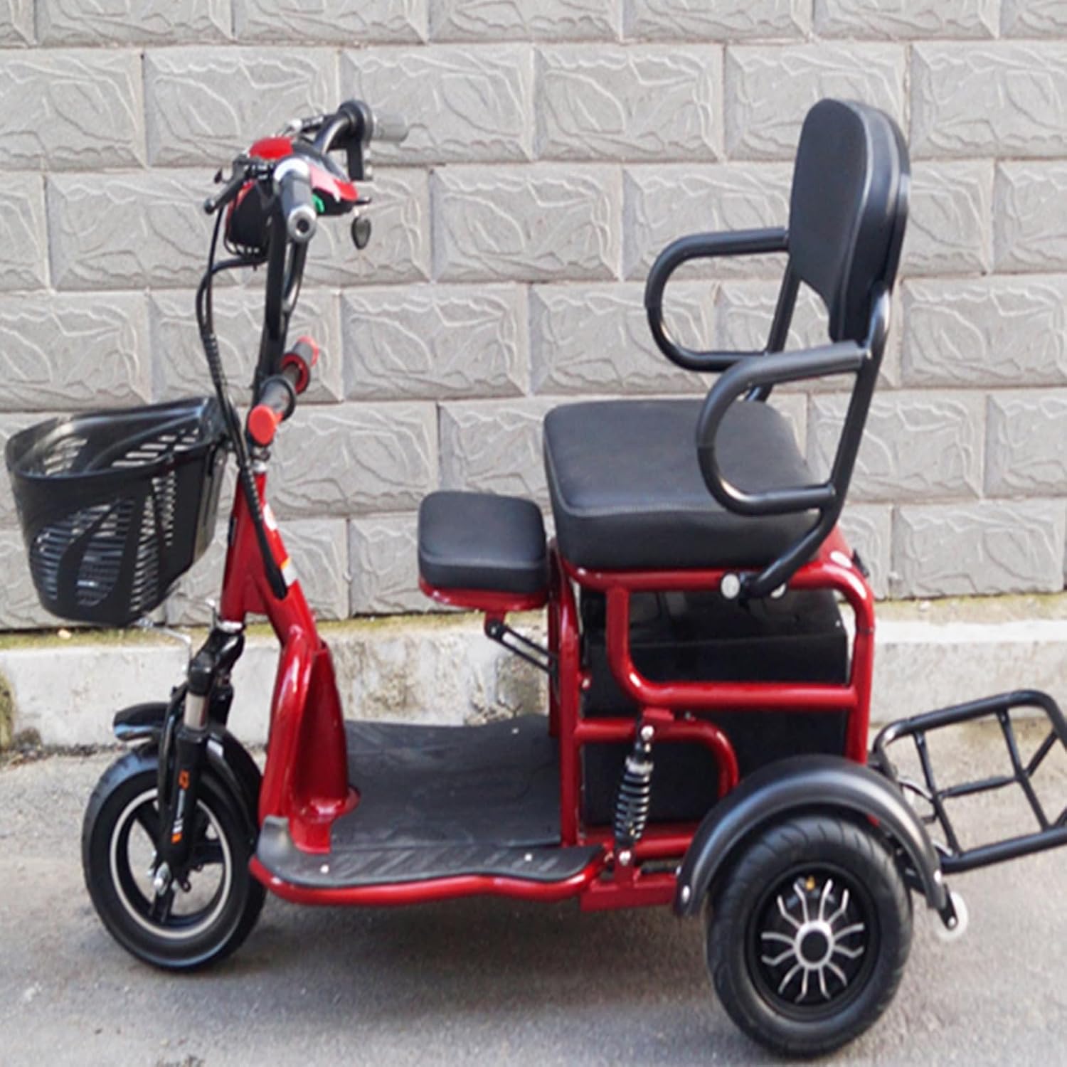 Leisure Scooter for The Elderly/Adults, Electric Scooter for Driving, 20Ah Lithium Battery Electric Small Mini Tricycle,Blue