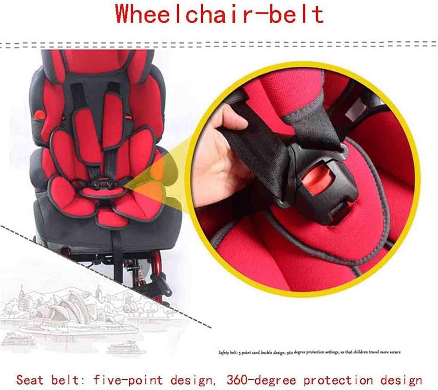 Child Wheelchair, Lightweight Folding Wheelchair, Lightweight Wheelchairs, Strong and Sturdy Self Propelled Wheelchair, Suitablefor Child People with Disabilities